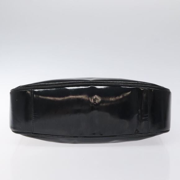 GUCCI Bamboo Hand Bag Enamel Black Gold 001 1014 1638 0 - Picture 9 of 12